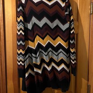 Missoni Chevron Sweater - Black, Brown, Gold, Gray